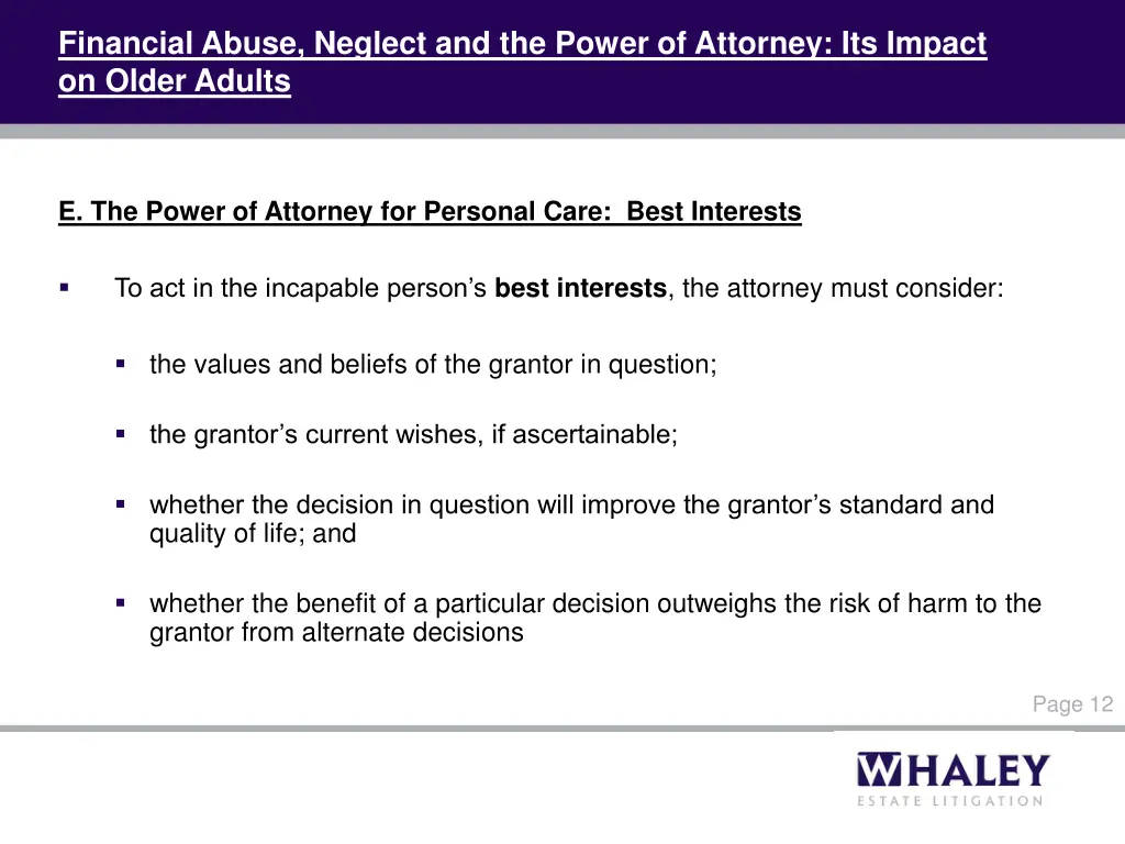 financial abuse neglect and the power of attorney 10