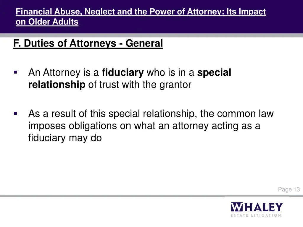 financial abuse neglect and the power of attorney 11