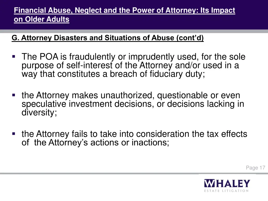 financial abuse neglect and the power of attorney 15