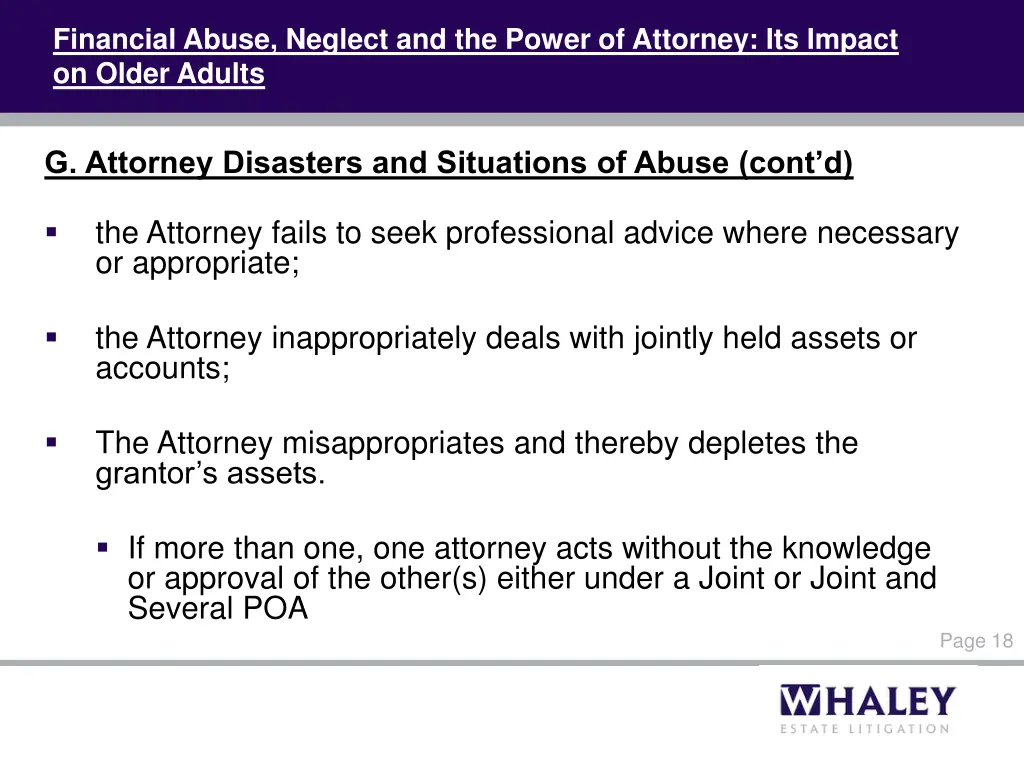 financial abuse neglect and the power of attorney 16