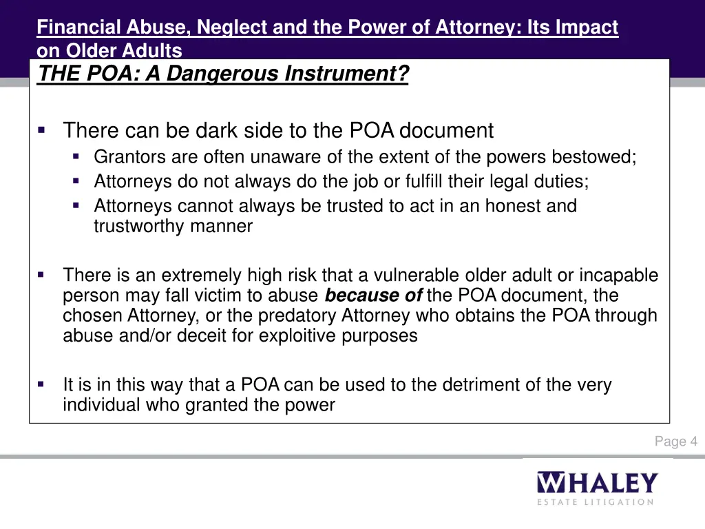 financial abuse neglect and the power of attorney 2