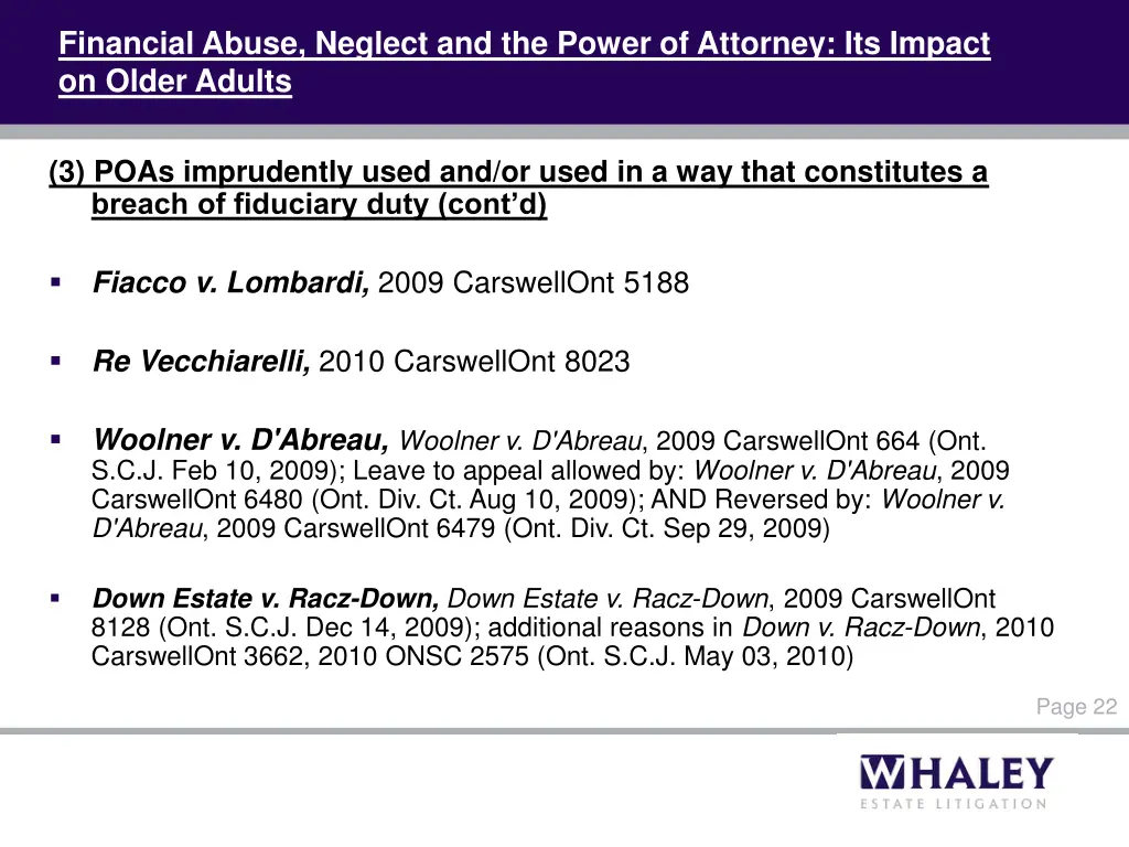 financial abuse neglect and the power of attorney 20