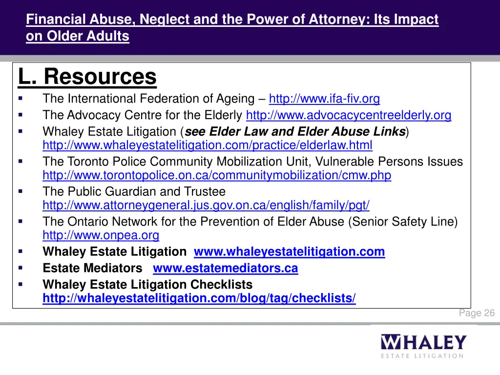 financial abuse neglect and the power of attorney 24