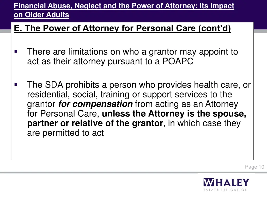 financial abuse neglect and the power of attorney 8