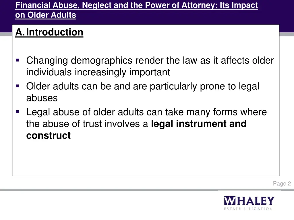 financial abuse neglect and the power of attorney