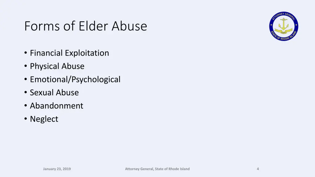 forms of elder abuse