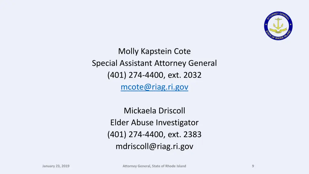 molly kapstein cote special assistant attorney