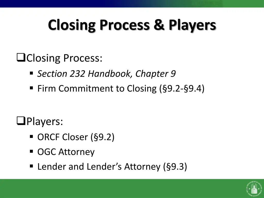 closing process players