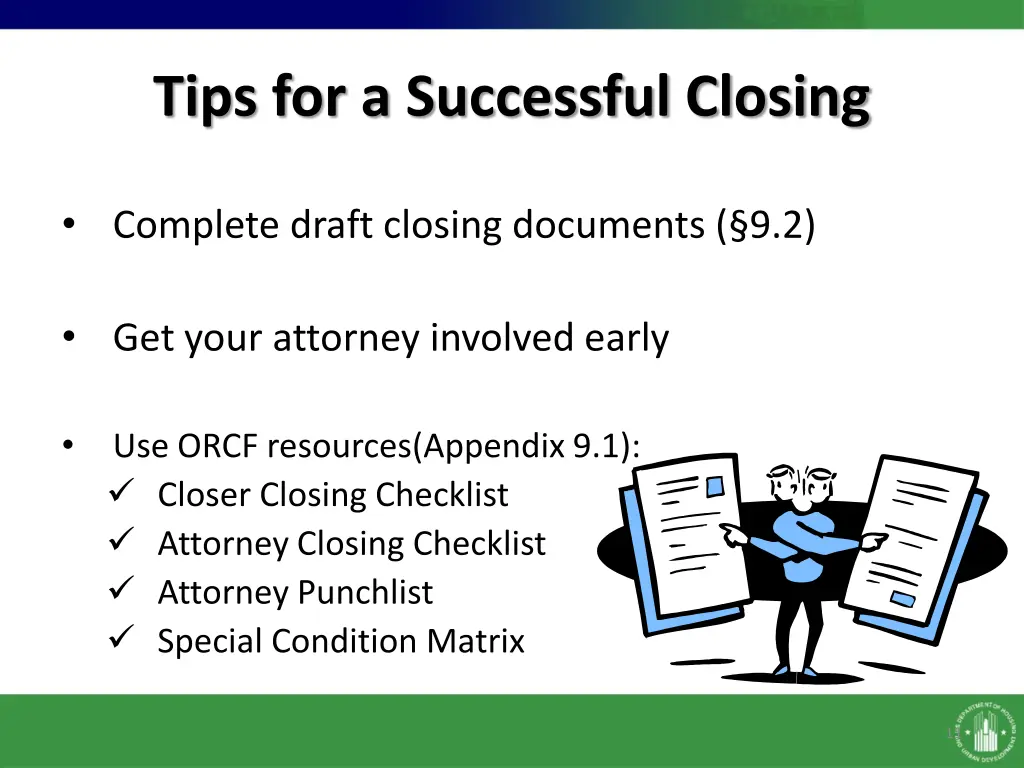 tips for a successful closing