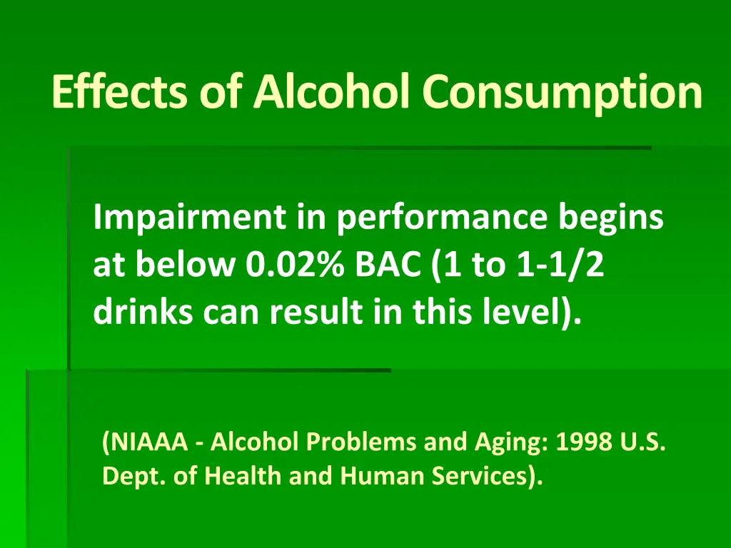 effects of alcohol consumption