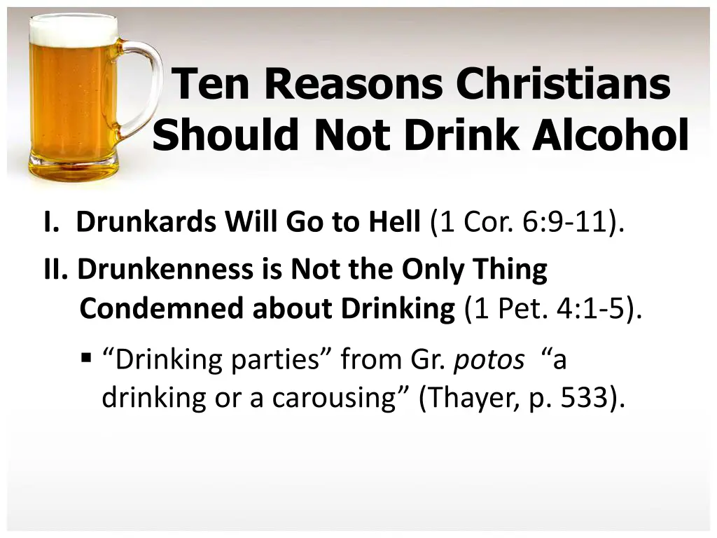 ten reasons christians should not drink alcohol 1