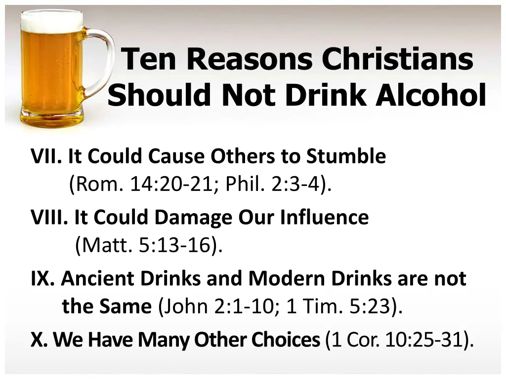 ten reasons christians should not drink alcohol 4