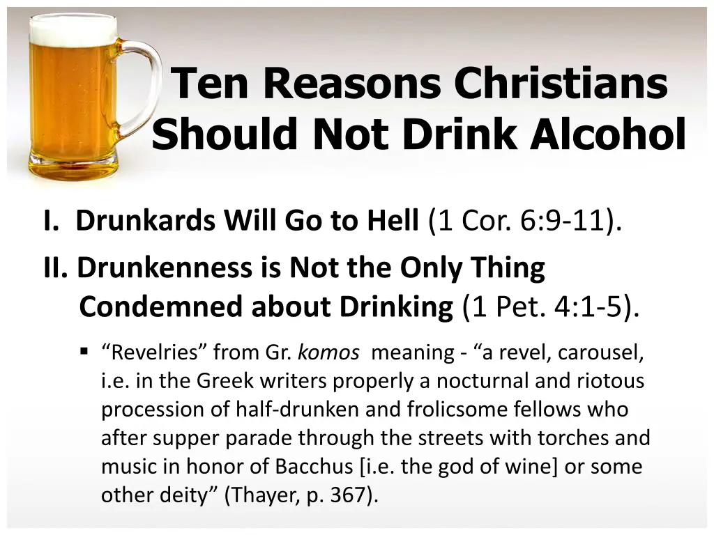 ten reasons christians should not drink alcohol