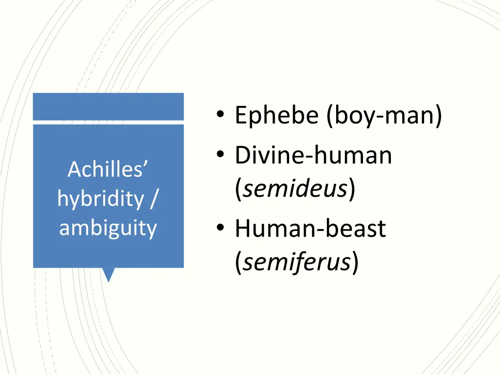 ephebe boy man divine human semideus human beast