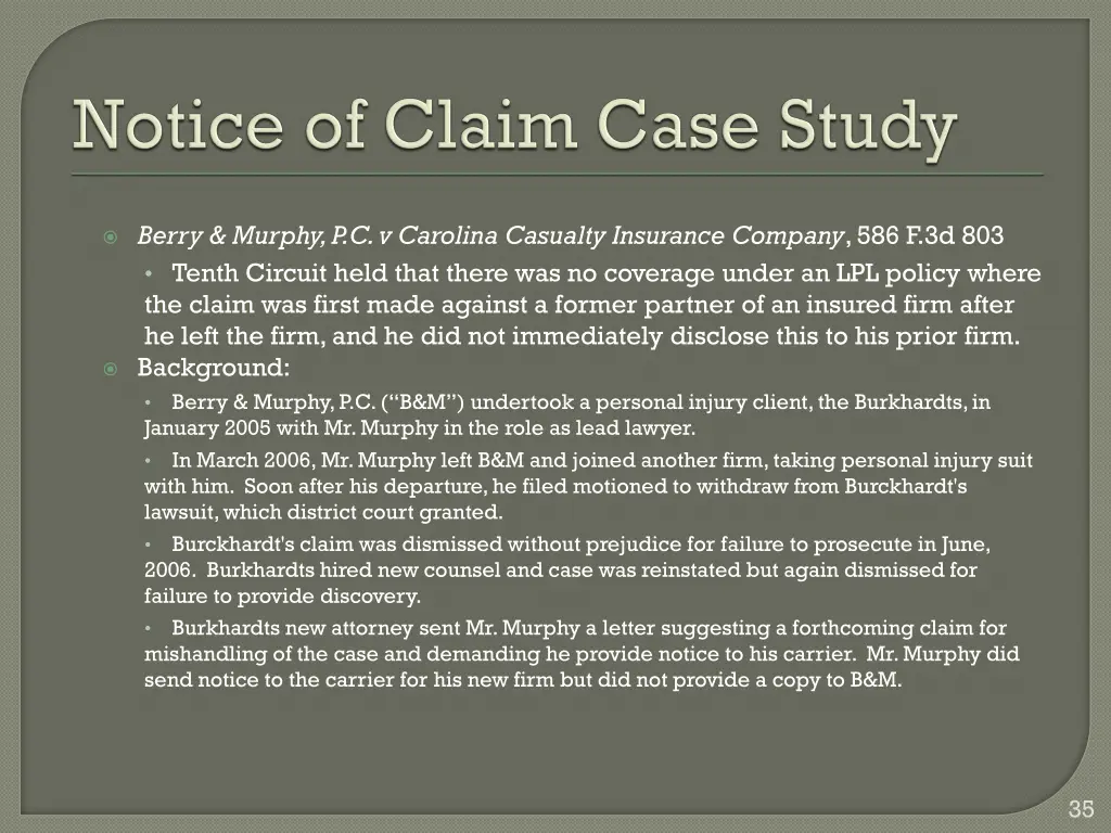 berry murphy p c v carolina casualty insurance