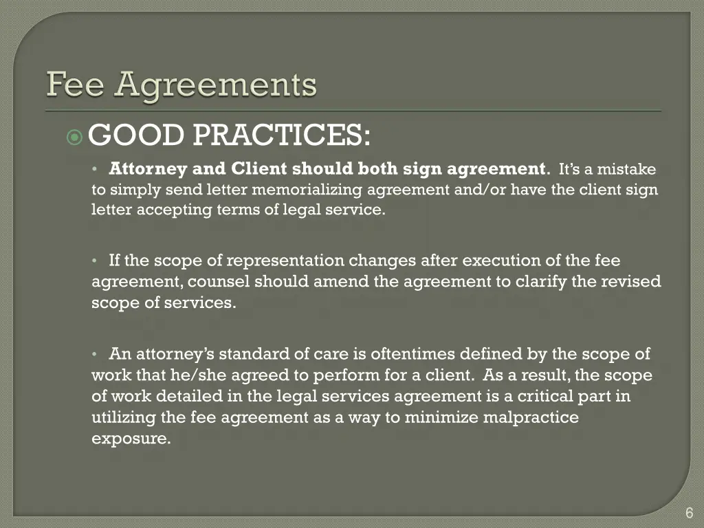 good practices attorney and client should both