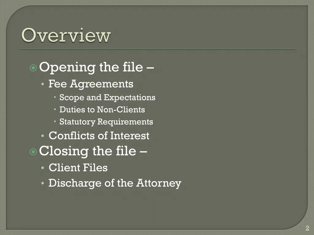 opening the file fee agreements scope