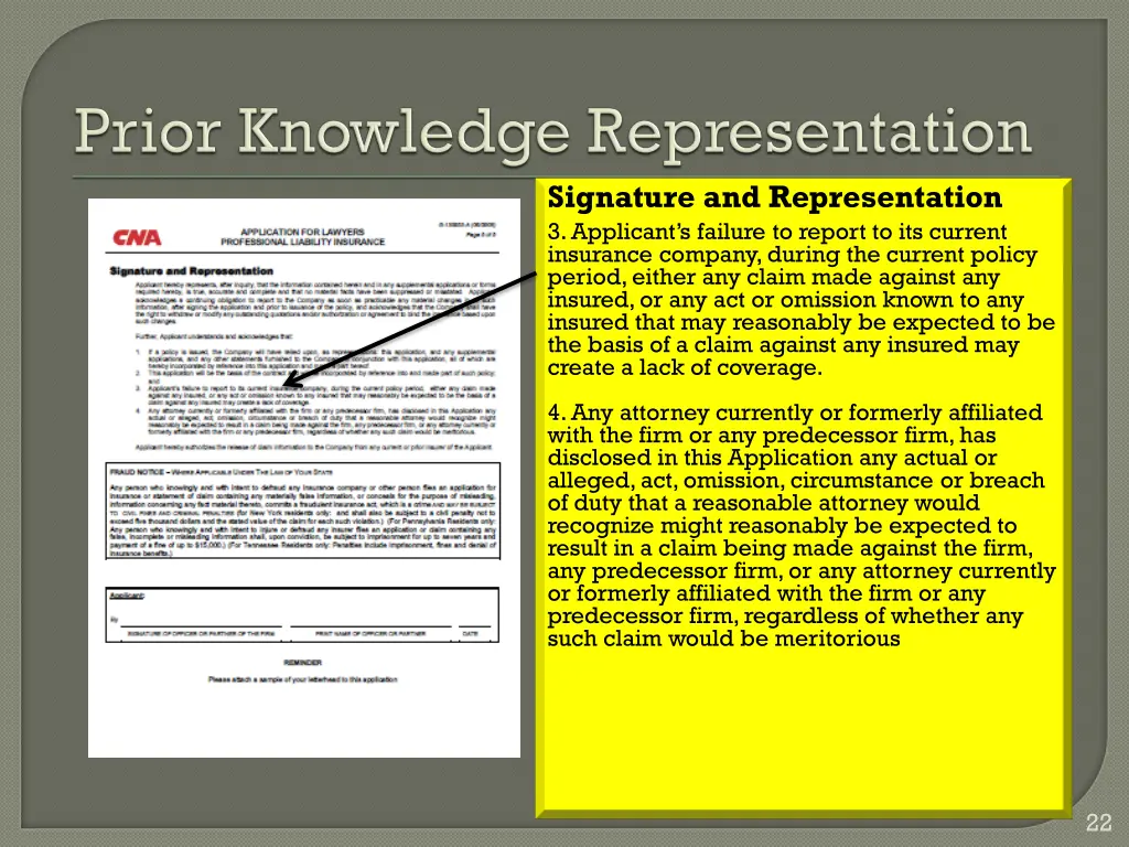 signature and representation 3 applicant