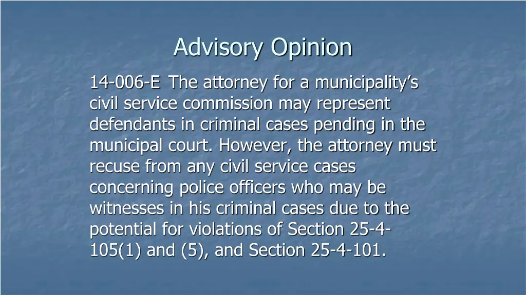 advisory opinion