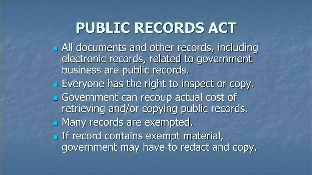 public records act 1