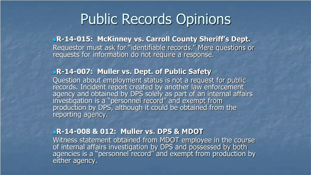 public records opinions 3