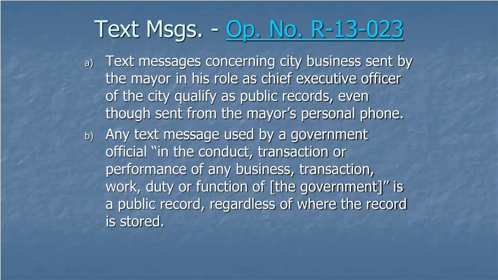 text msgs op no r 13 023