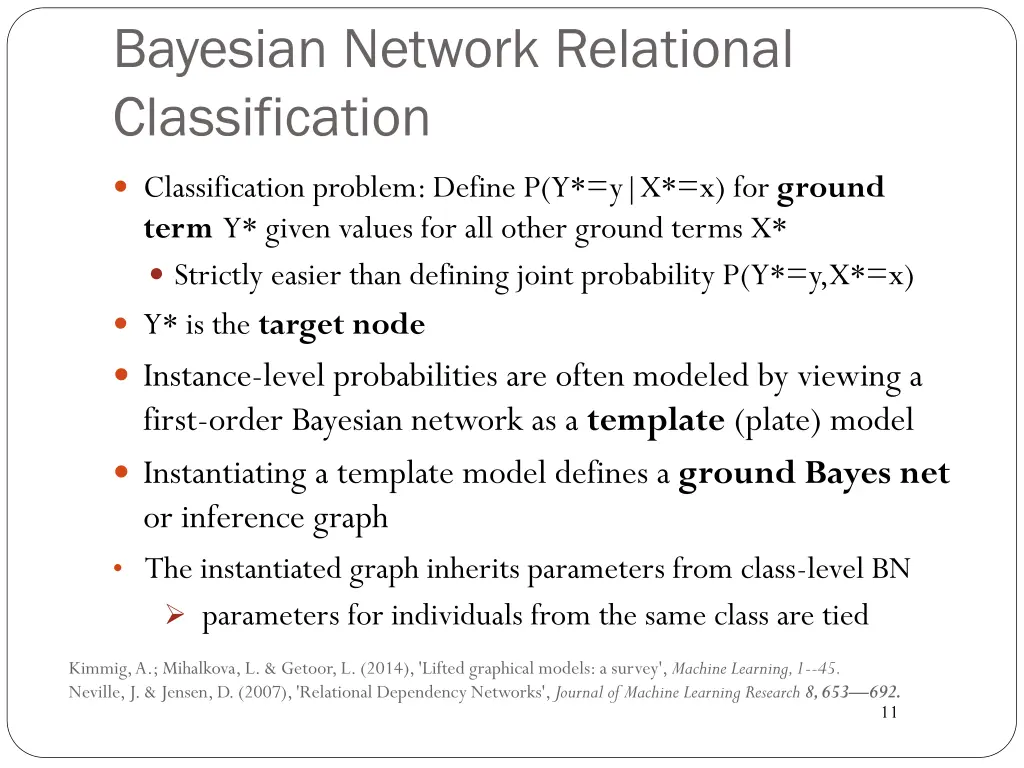 bayesian network relational classification