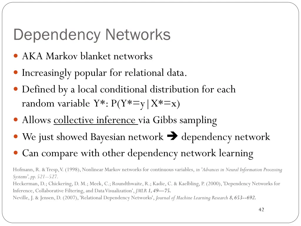 dependency networks 1