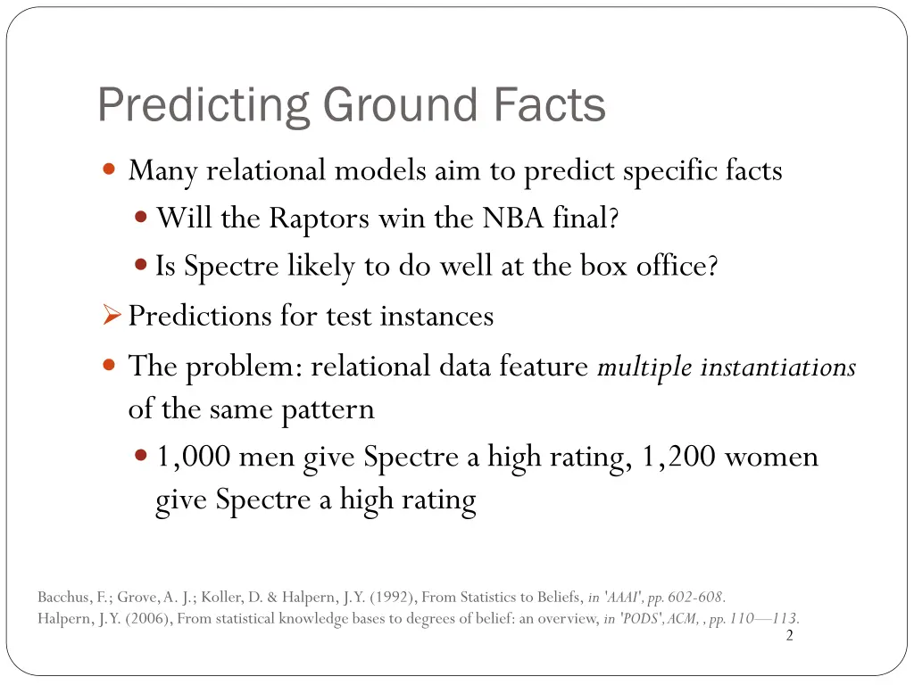 predicting ground facts