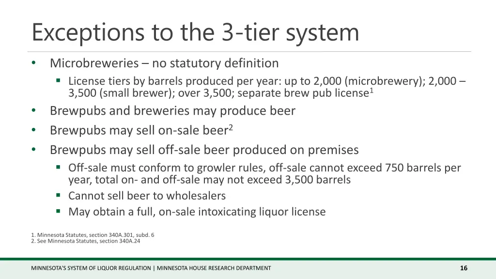 exceptions to the 3 tier system 2