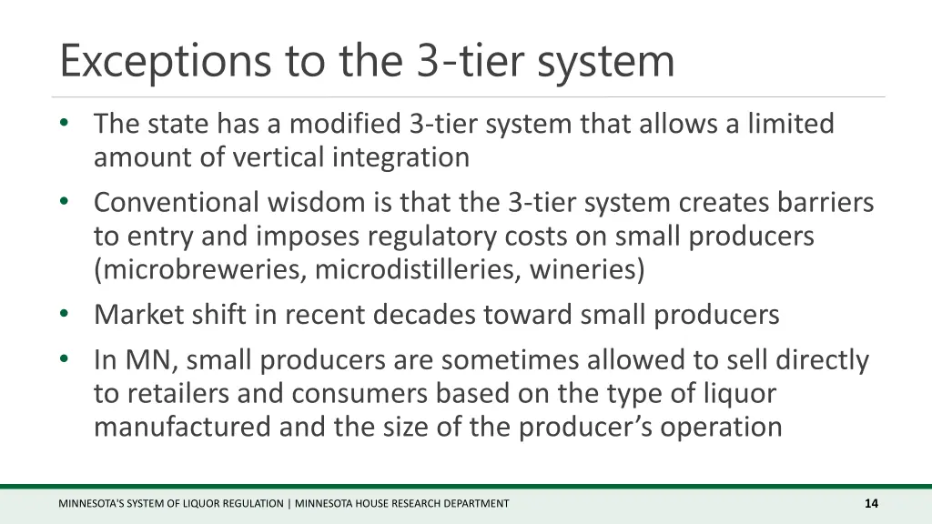 exceptions to the 3 tier system