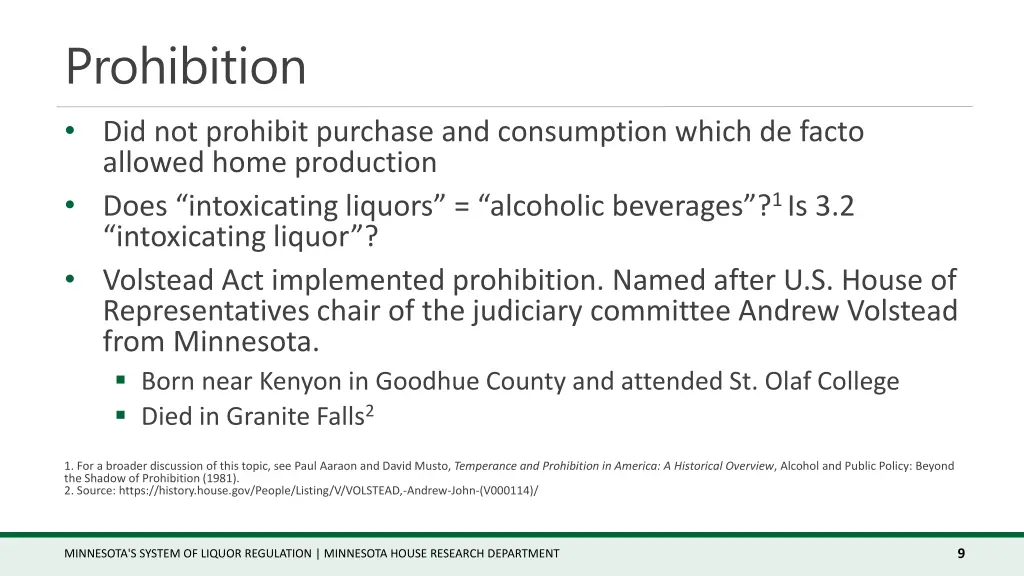 prohibition did not prohibit purchase