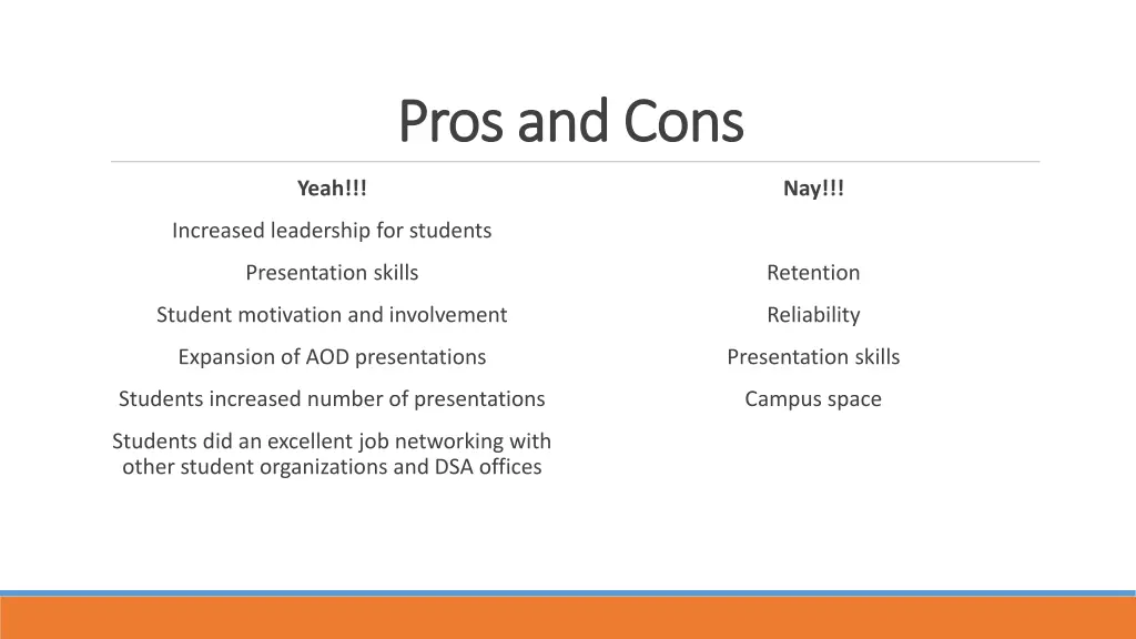 pros and cons pros and cons