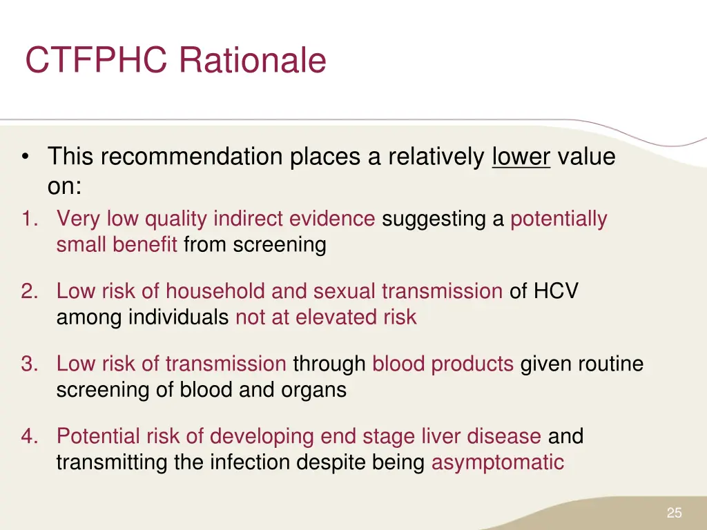 ctfphc rationale