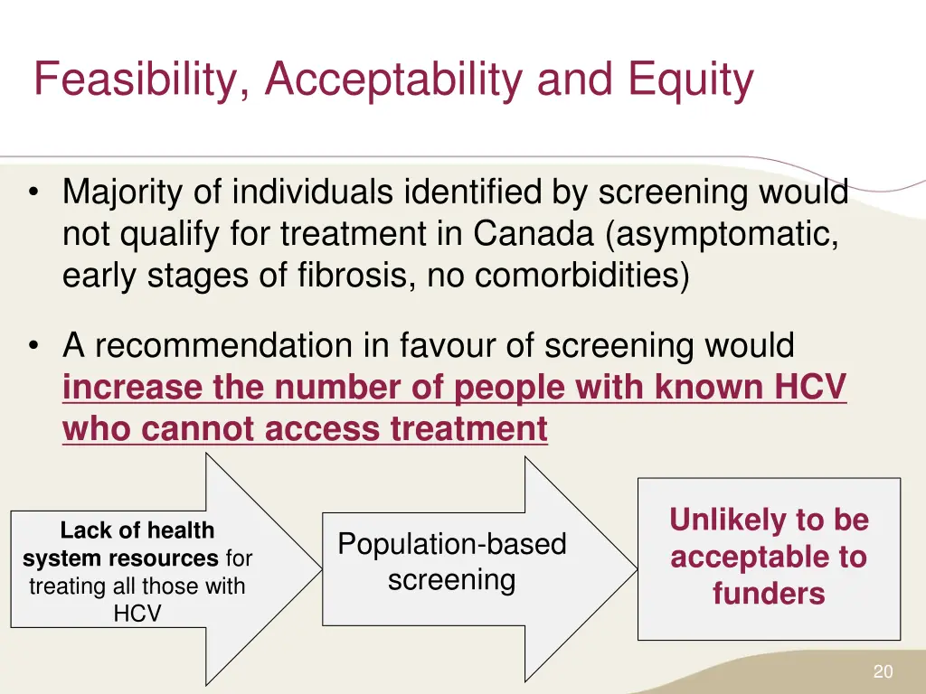 feasibility acceptability and equity