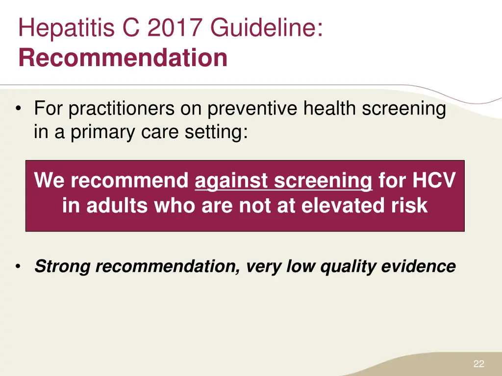 hepatitis c 2017 guideline recommendation