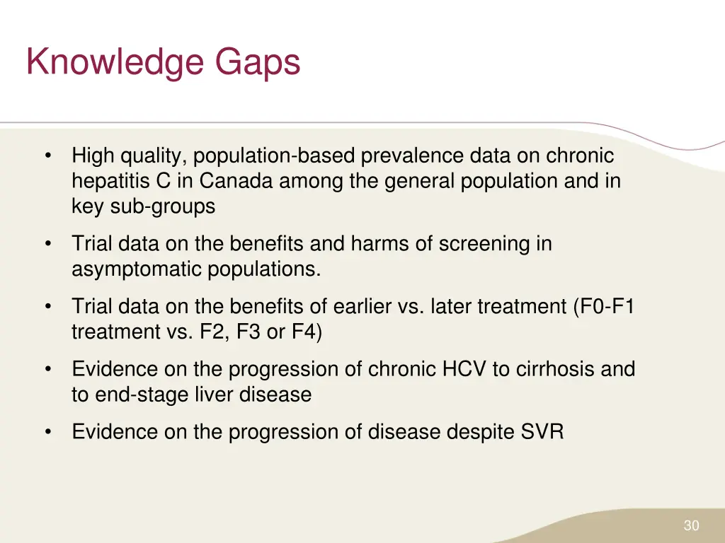 knowledge gaps