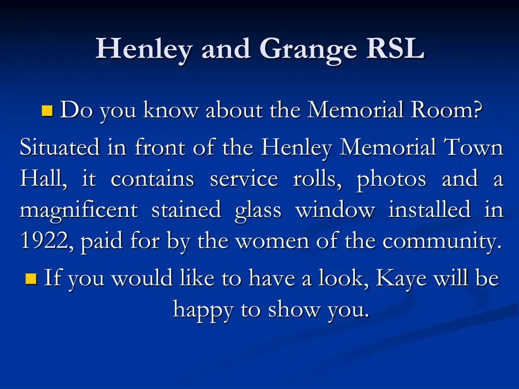 henley and grange rsl 2