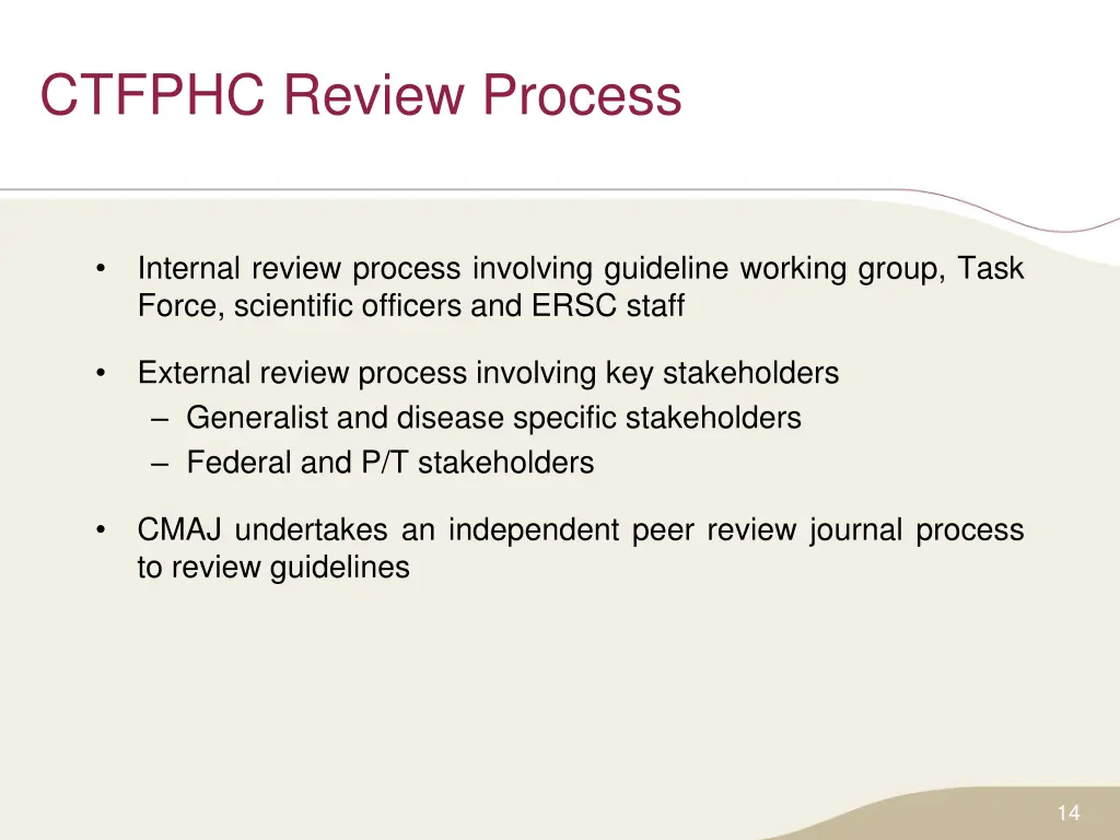 ctfphc review process