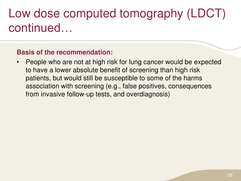 low dose computed tomography ldct continued 1