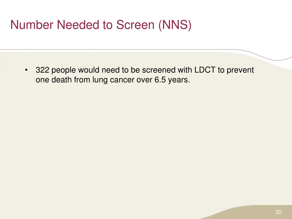 number needed to screen nns