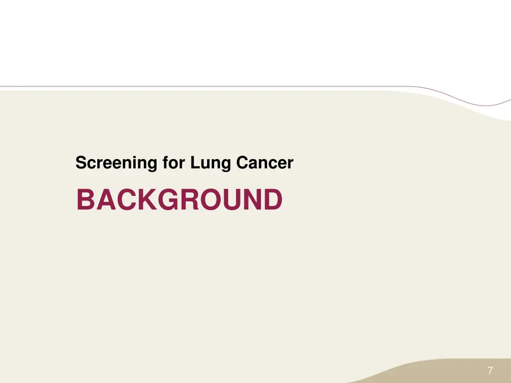 screening for lung cancer