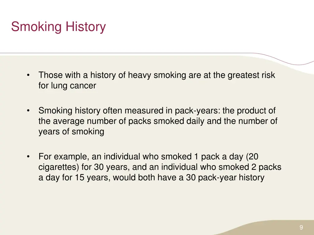 smoking history