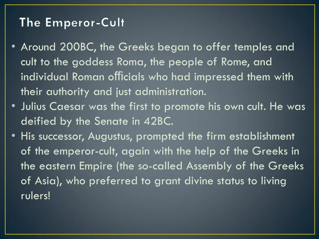 the emperor cult 1