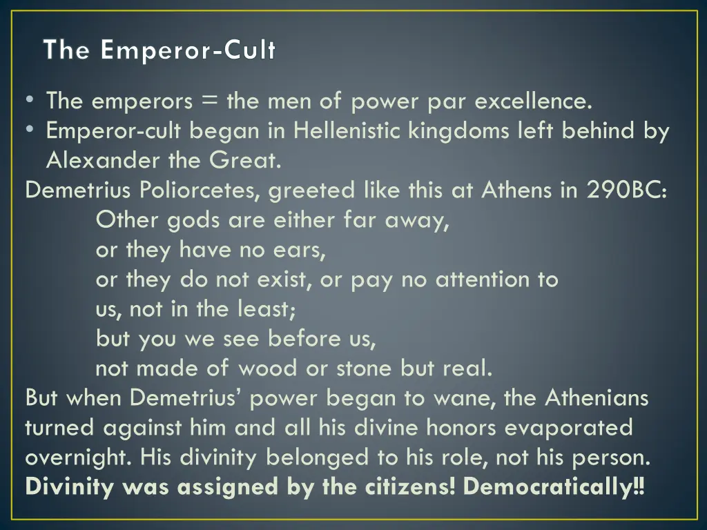 the emperor cult