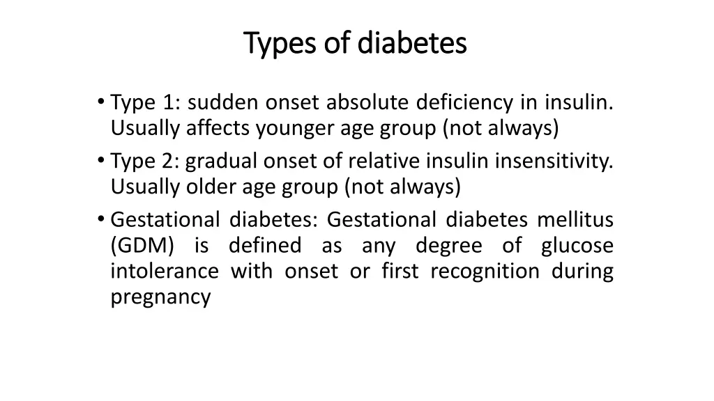 types of diabetes types of diabetes