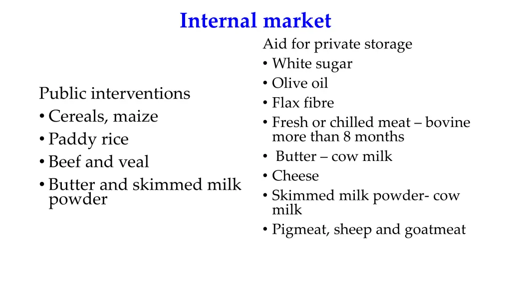 internal market