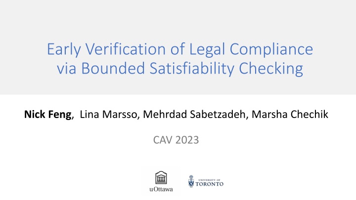 early verification of legal compliance