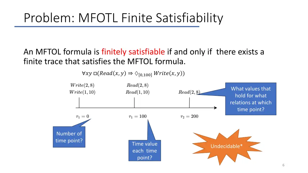 problem mfotl finite satisfiability