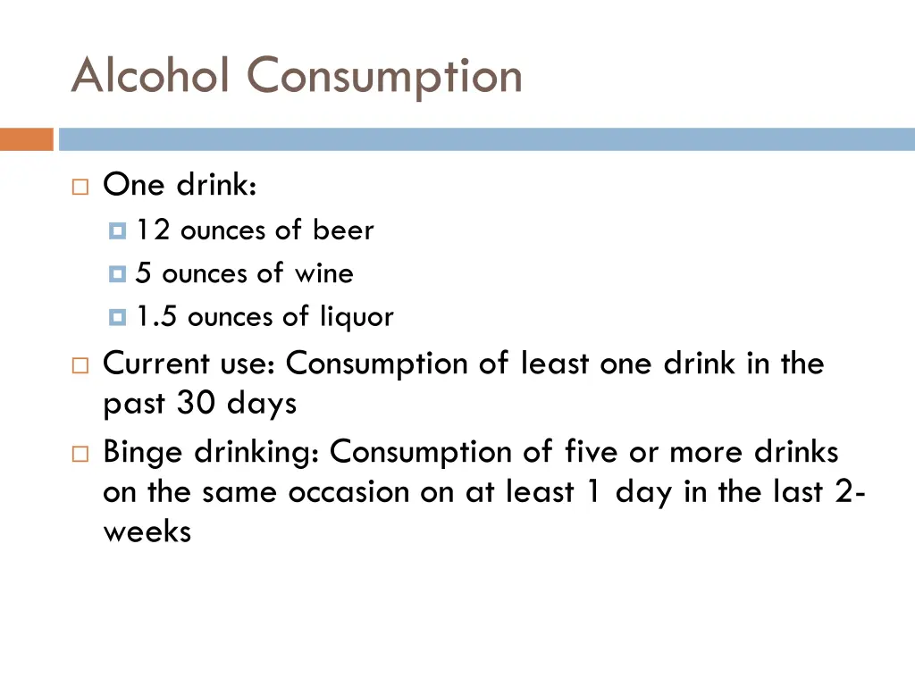 alcohol consumption